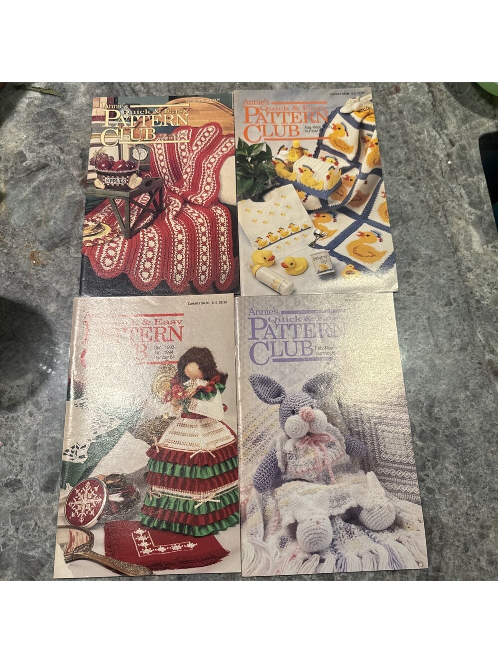 Vintage Annie's Pattern Club Magazine Lot, Quick and Easy Crafting Fun, 1990s